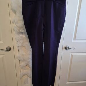NWT White House Black Market Deep Amethyst Women's Ines Slim Boot Trousers